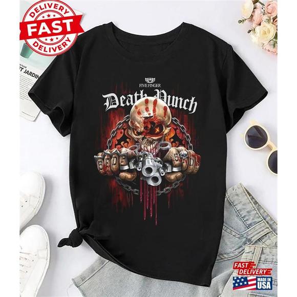 Graphic Five Finger Death Punch Band Shirt 2024 Tour T-Shirt - Picture 1 of 4